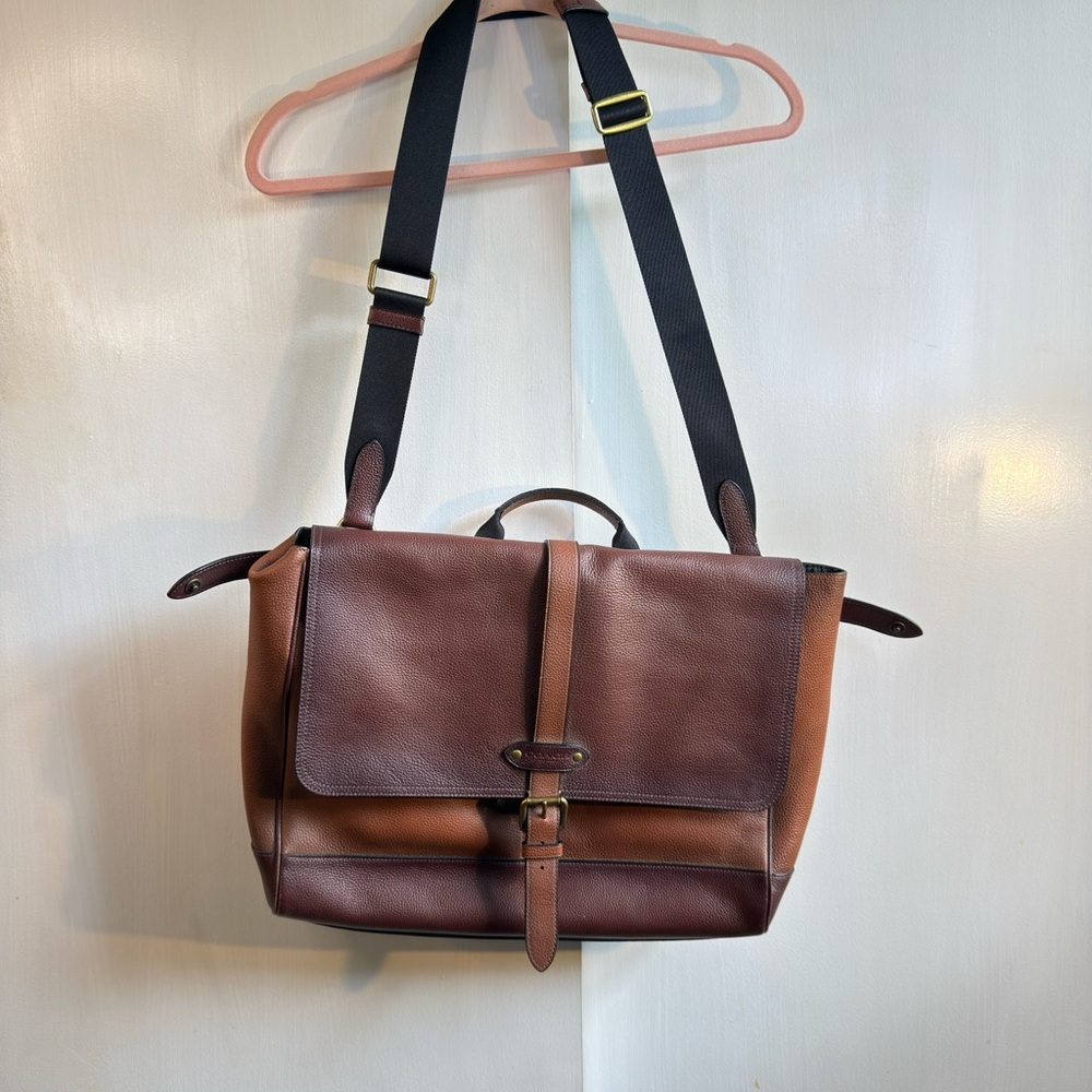 Coach Leather Laptop Bag with Adjustable Strap